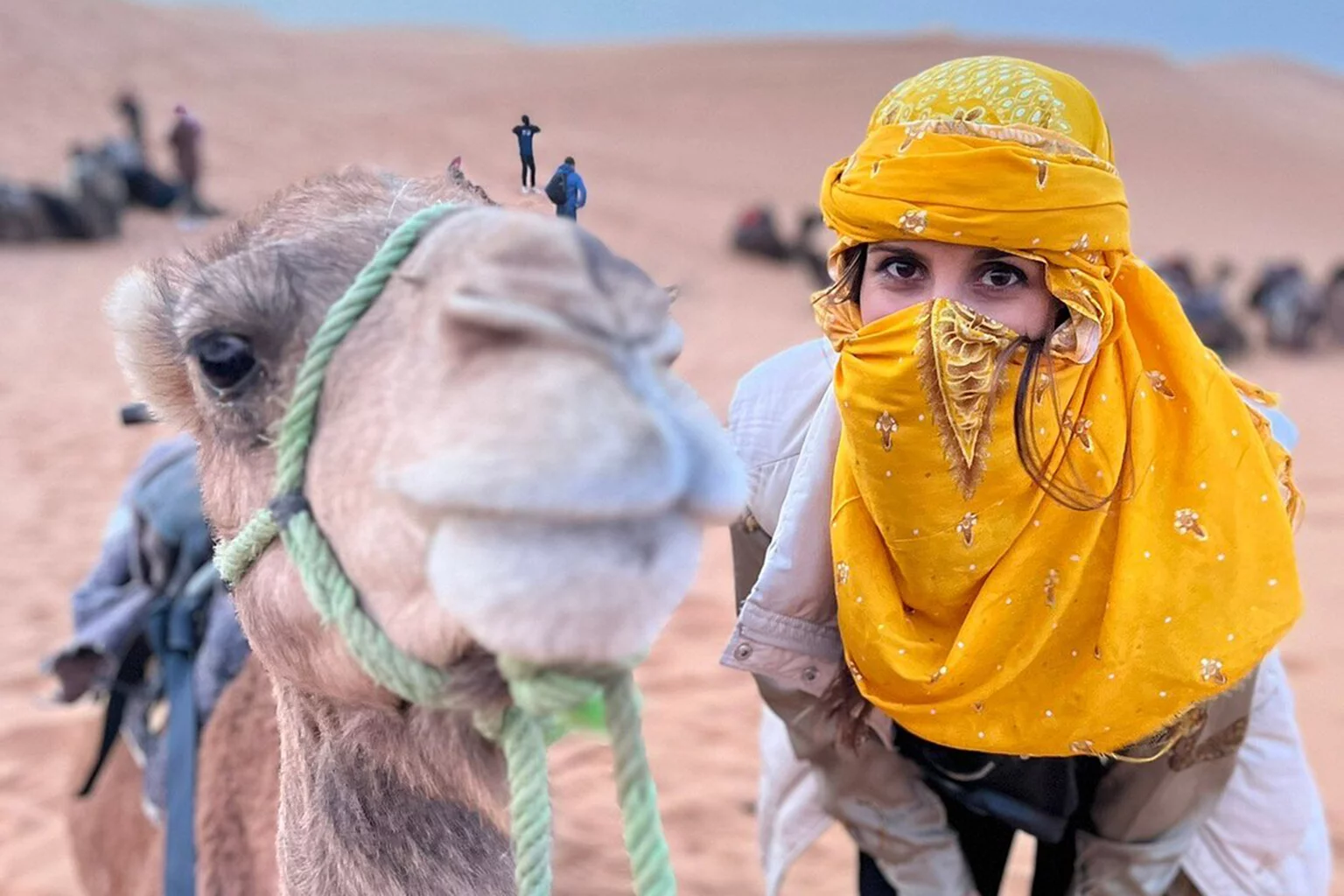 Morocco Camel trekking in the sahara desert - Sahara desert activities - the white camp