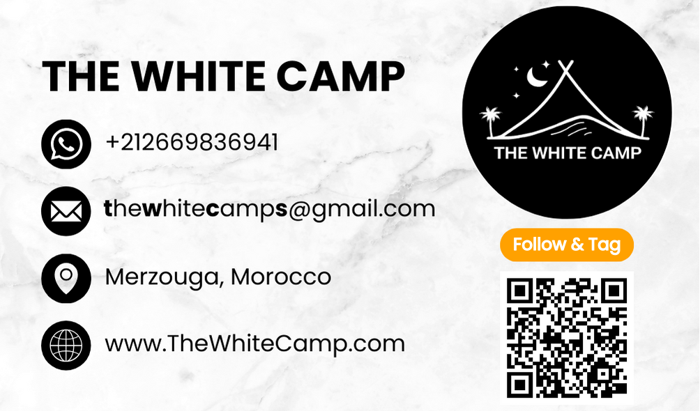 THE WHITE CAMP Business Card - carte de visite - biglietto da visita - tarjeta de visita - Visitenkarte - بطاقة العمل